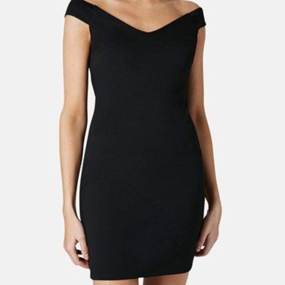 BLACK TOPSHOP BODYCON SEXY MINI DRESS